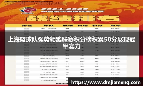 上海篮球队强势领跑联赛积分榜积累50分展现冠军实力
